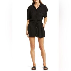 Elan Cuff Sleeve Cover up Romper, Size Small, $68